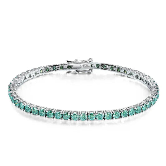 Bracelets de tennis en moissanite 3/4/5mm pour femmes et hommes, test diamant, en argent sterling 925, avec certificat