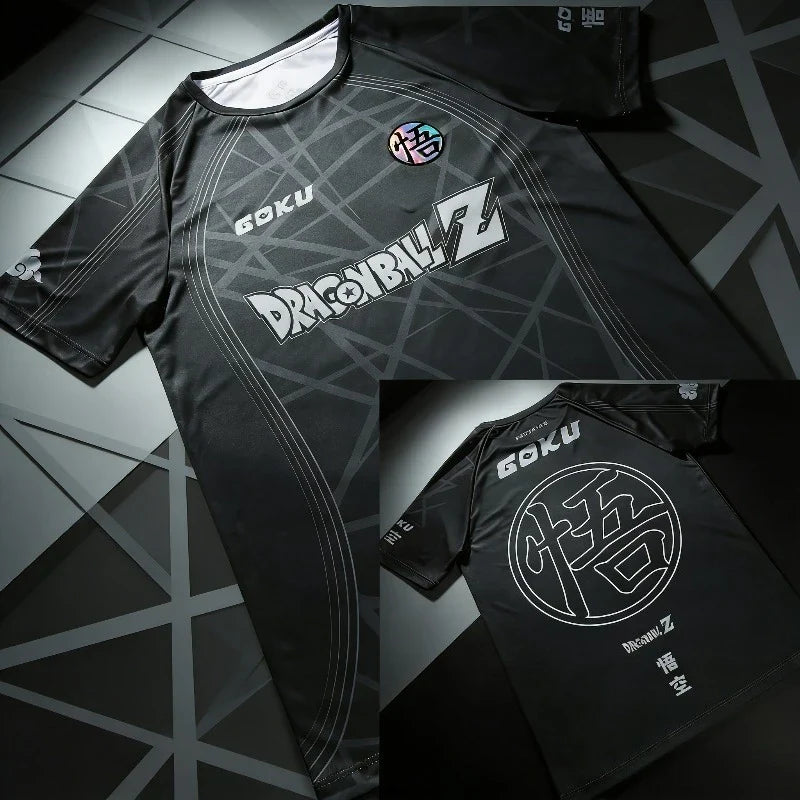 2026 New Dragon Ball Z Goku Anime Football Jersey Summer Plus Size Breathable Jersey Cosplay Short Sleeve T-shirt