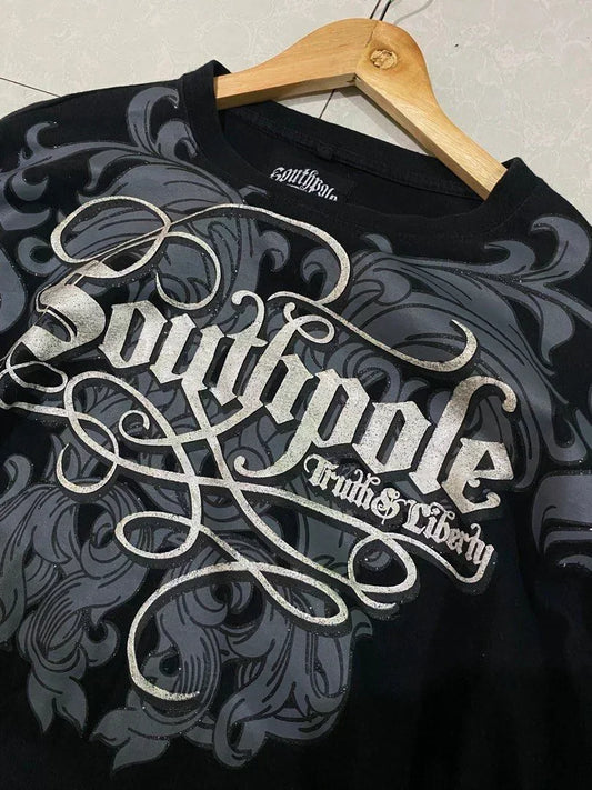 90s Sun Proof American New Trend Fake Two Piece Long Sleeved T shirts Women Harajuku Hip-Hop Gothic Casual Tops Street Wear