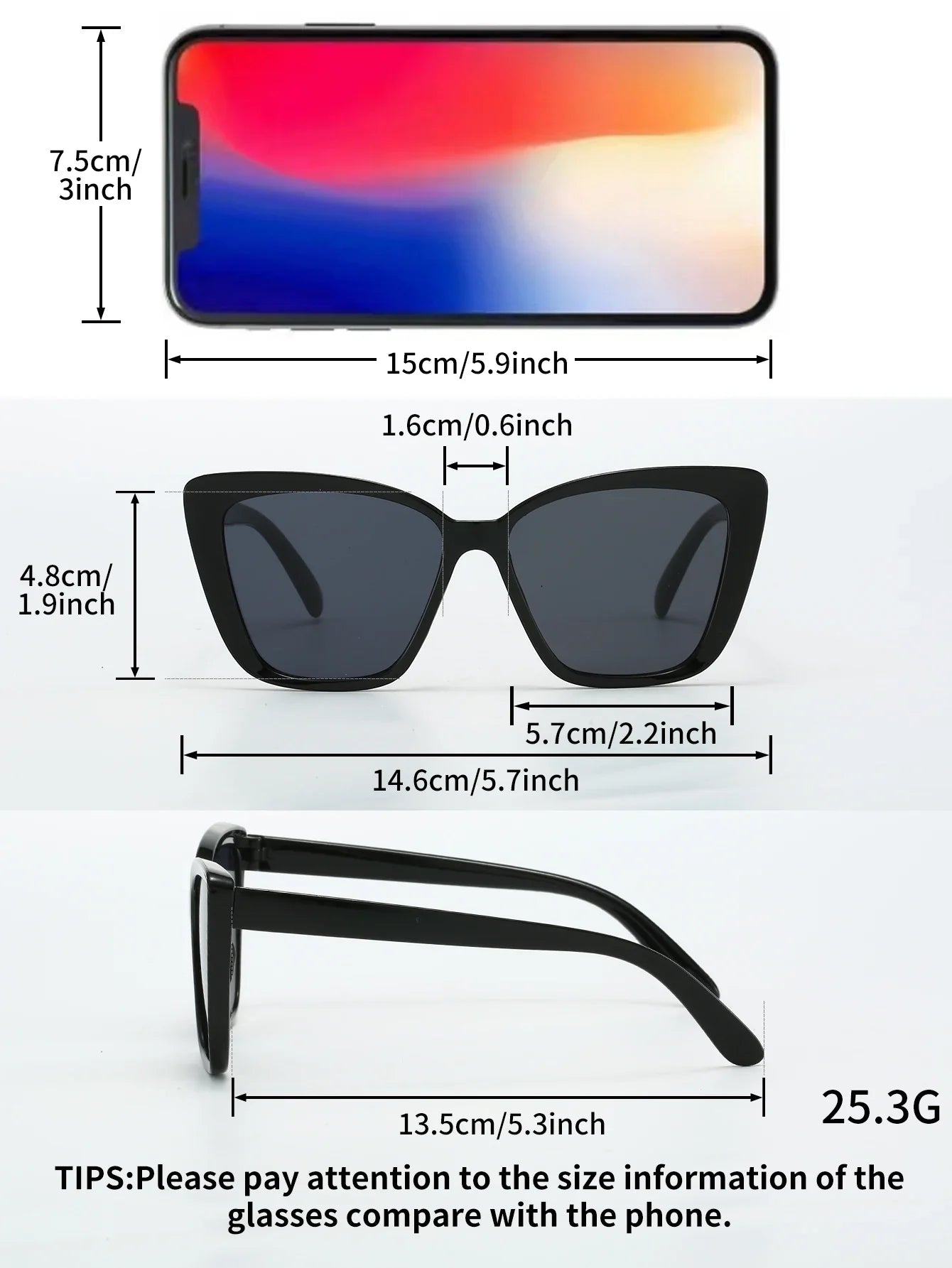 10Pcs Women's Cat Eye Frame Fashion Glasses Simple and High-End Dopamine Color Stunning Combination Set Suitable for Daily Use