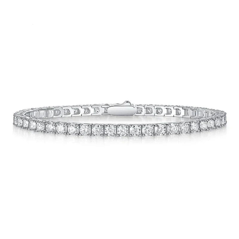 2024 New In GRA Certified 3/4/5/6.5MM White Full Moissanite Tennis Bracelet for Women Men 925 Silver Diamond Link Bracelets