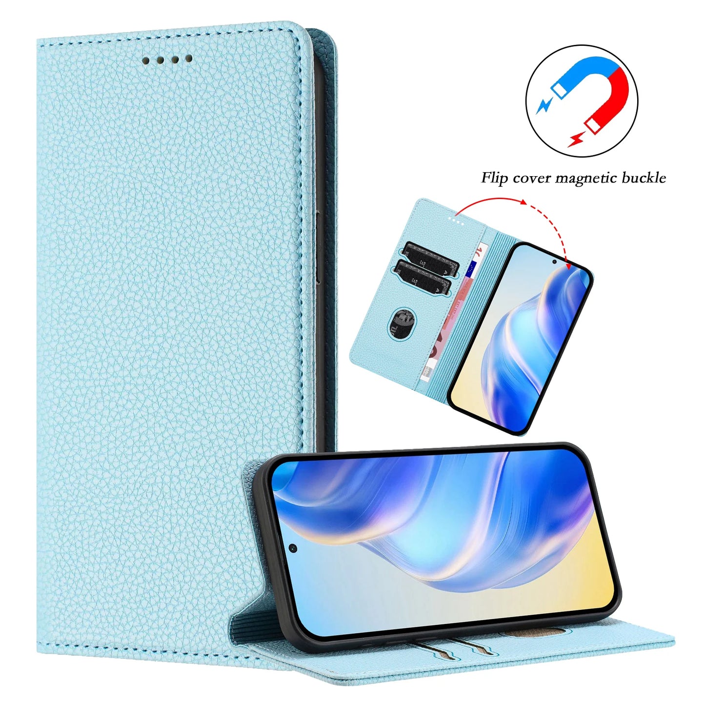 Flip Case For iPhone 16 Pro 15 14 Plus 13 11 Pro Max 12 Mini XR XS 7 8 6S Card holder Magnetic Leather Wallet Satnd Phone Cover