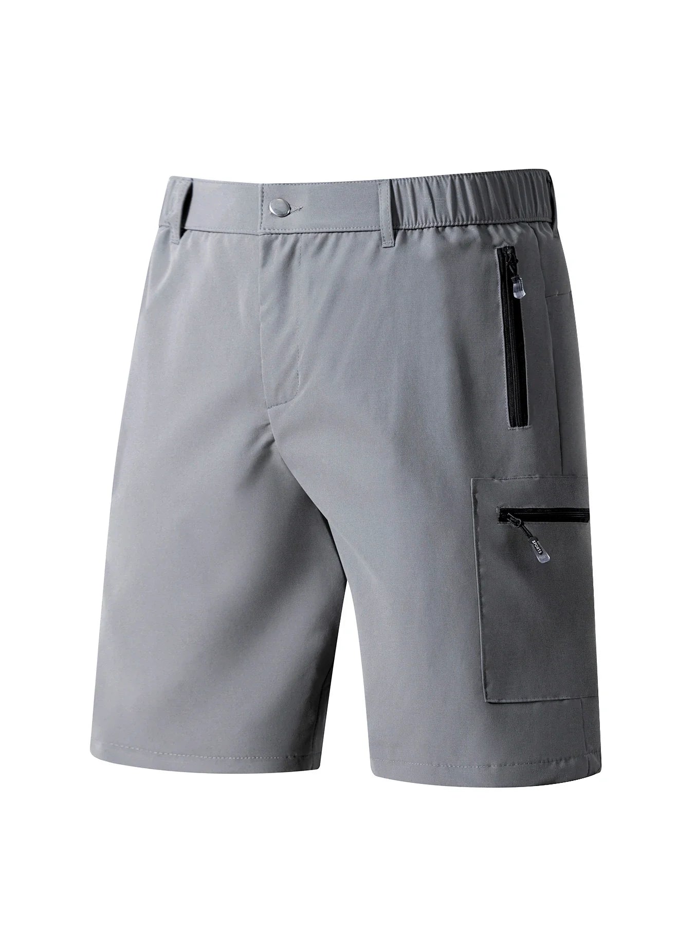 Men's Casual Shorts Business Social Quick Dry Shorts Breathable Relaxed with Zip Pocket Design Solid Color Shorts Streetwear