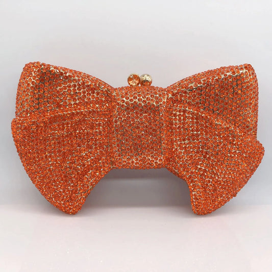 Bow Hollow out Crystal Banquet Wedding Party Dress Bag Rhinestone Luxury Designer Handbag Stone Elegant Bow Clutch Purse Bag