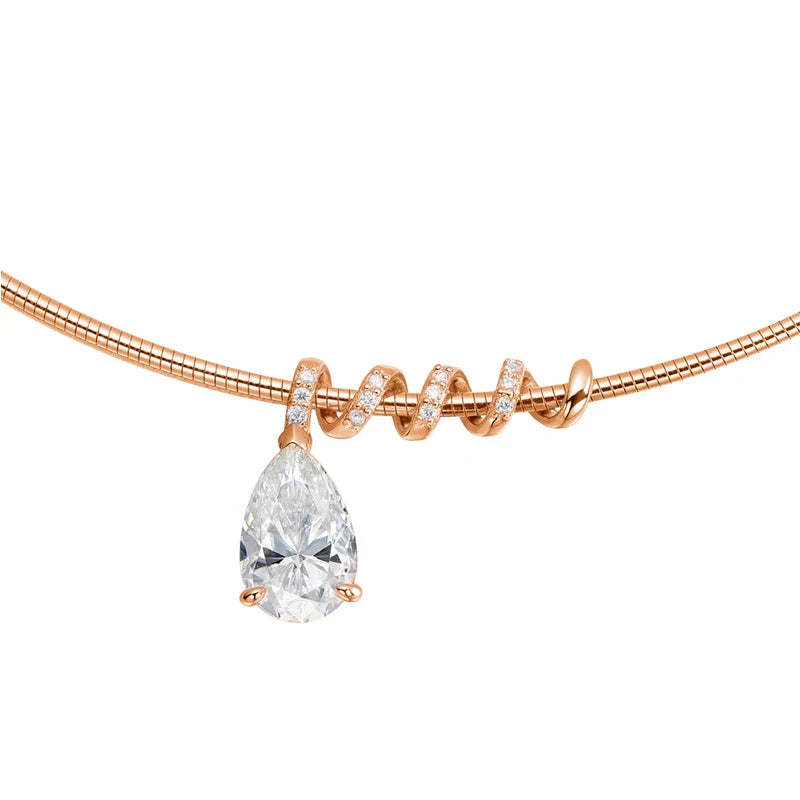 3CT 5CT All Moissanite Necklace for Women DIY Pendant Lab Diamond Couple Gifts 100% Real 925 Sterling Silver Jewelry