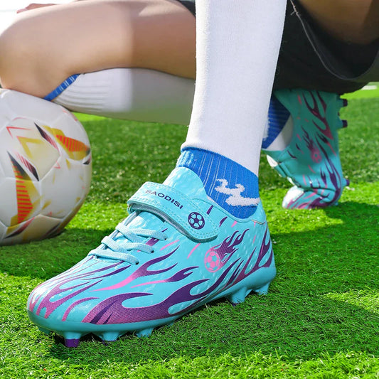 Children Football Boots Anti-slip Soccer Shoes Low-top Boy Ultralight Kid's High Quality Outdoor Grass Training Soccer Sneakers