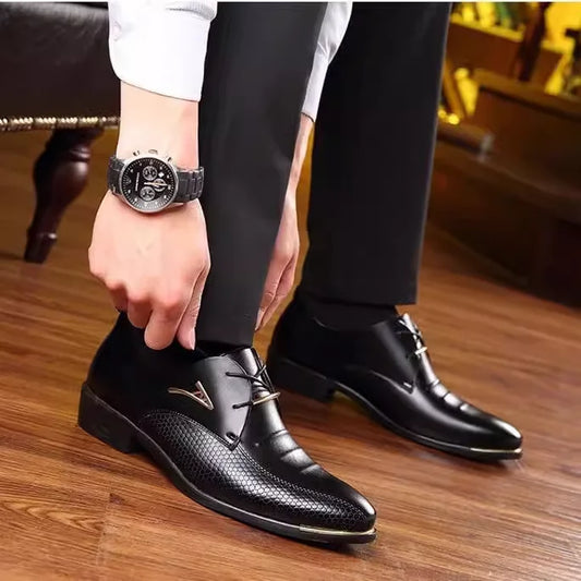 Brown Business Social Shoe Male Black Men's Formal Shoes Party Leather Casual Suit 2025 Trend Elegant and Classic Official New