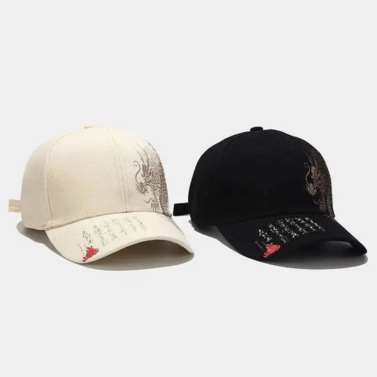 Chinese Style Dragon Pattern Baseball Hat For Men And Women, Versatile National Tide Cap, Hip Hop Hip Hop Skateboarding, Cool
