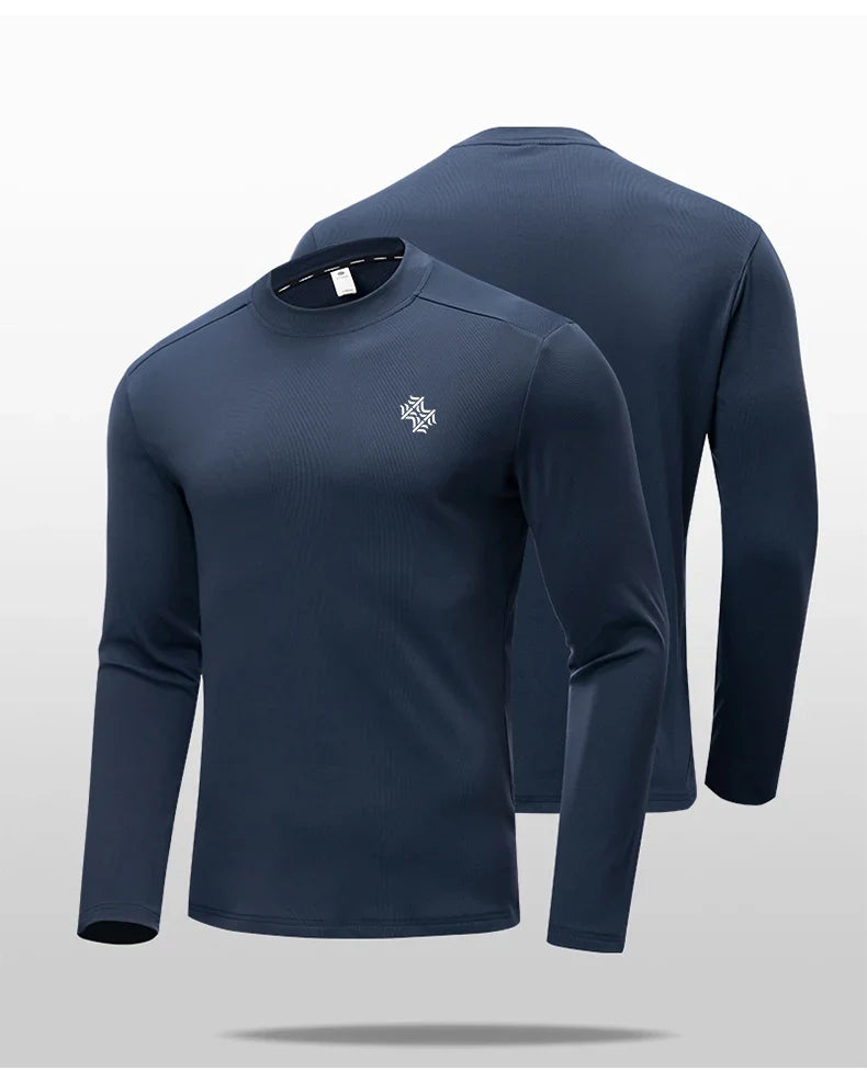 Autumn High Quality Men's Running Fitness Outdoor Sportswear Long Sleeve T-Shirt Business Casual Breathable Base Shirt Top