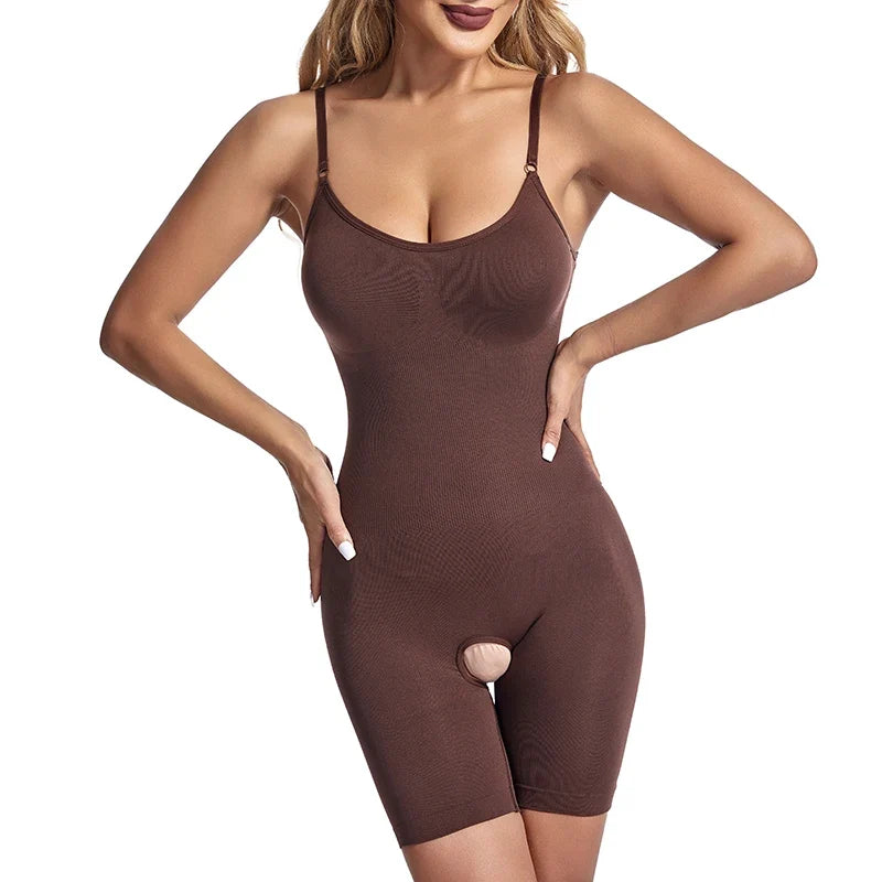 Bodysuit Shapewear Women Open Crotch Tummy Control Full Body Shaper Seamless Slimming Sheath Butt Lifter Abdomen Shapers Corset