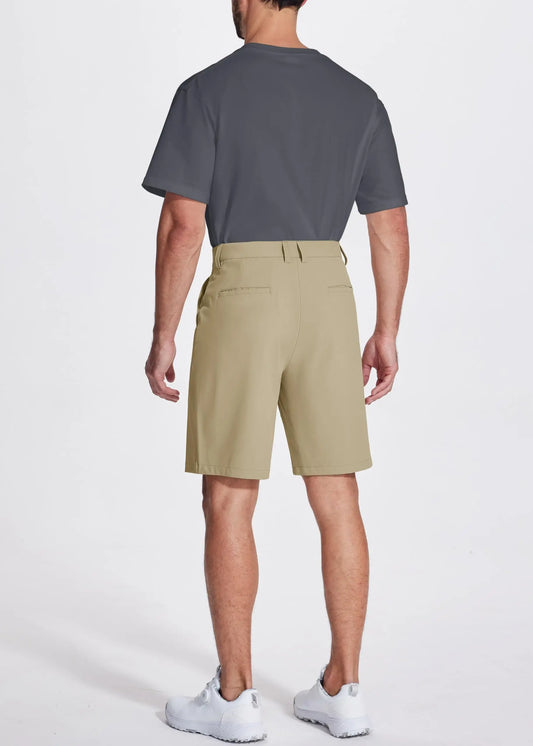 Golf Quick Dry Shorts Men Stretch Lighyweight Dress Work Casual Shorts with 4 Pockets Flat Front Hiking Shorts 9 Inch