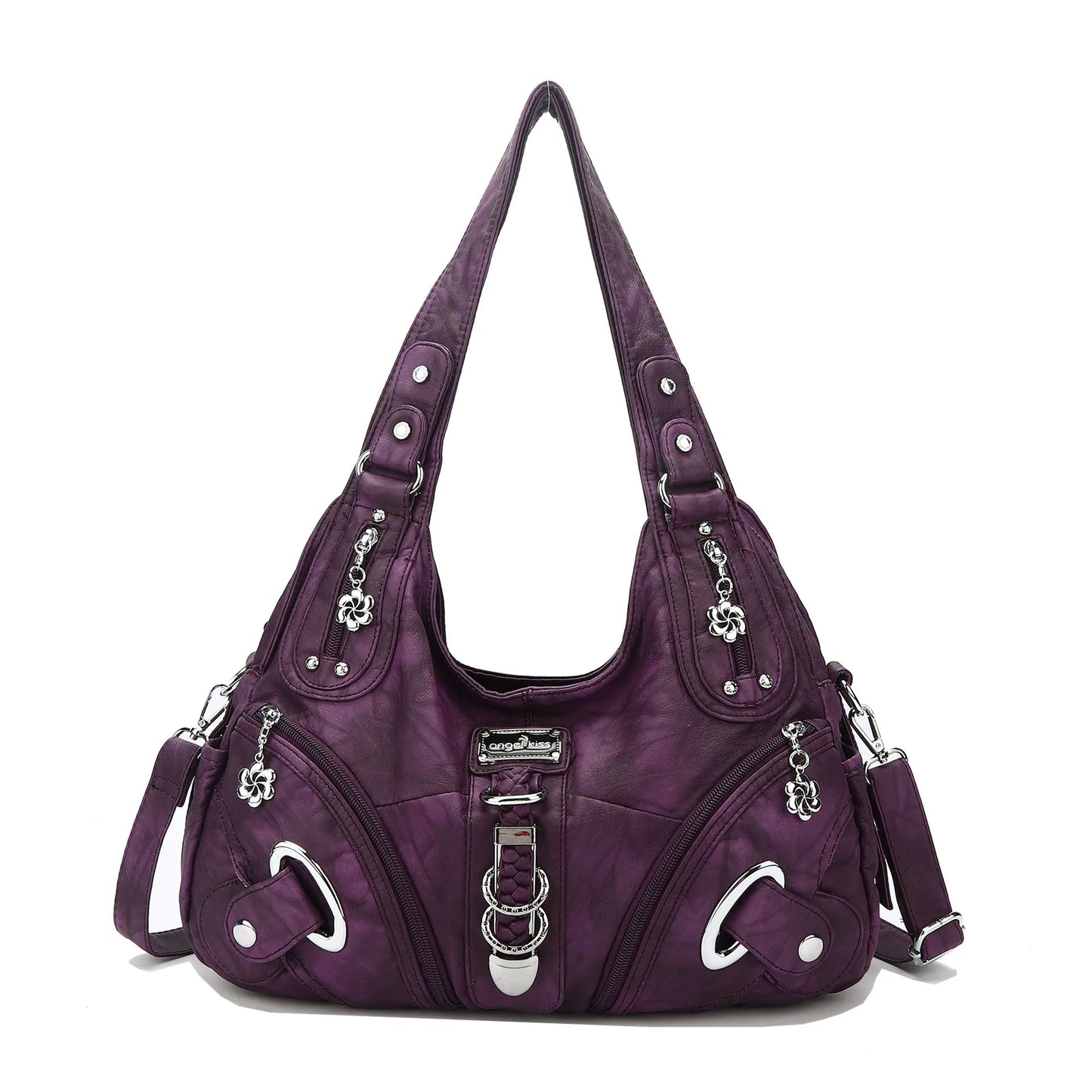 Women Handbags Fashion Shoulder Bag Large Black Tote Top-handle Shopping Pack Multiple Pockets Satchel Lady Purse