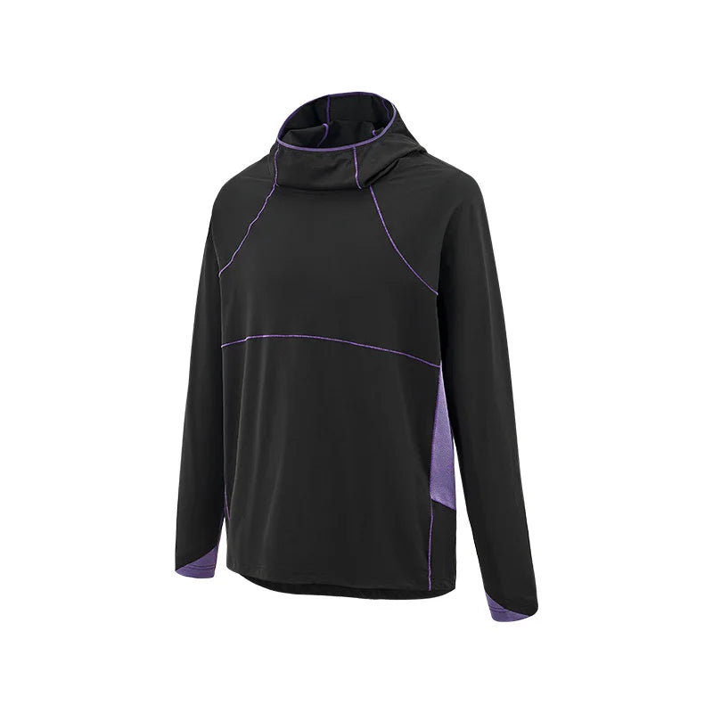 Unisex Breathable T-Shirt, Moisture Wicking Quick-Dry Hooded, Outdoor Sports Tech Wear Hooded Long-sleeve Tracksuit