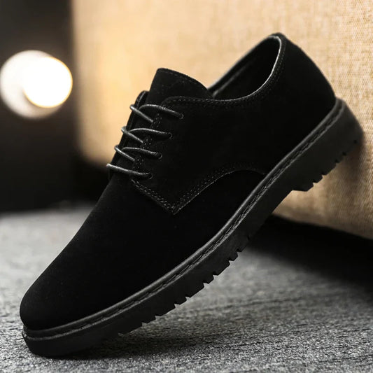 Luxury Brand Mens Casual Shoes Black Men Leather Shoes Fashion Lace Up Platform Work Shoes Wedding Formal Dress Oxfords Shoes