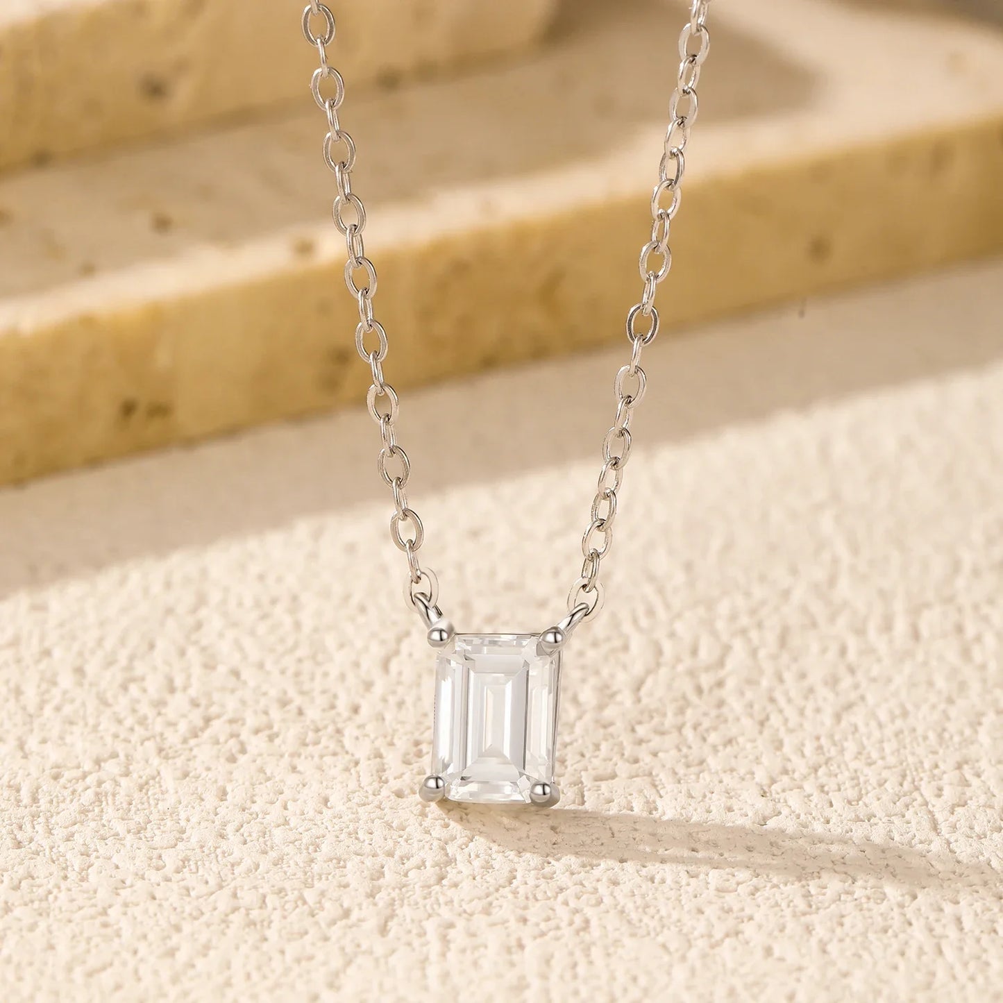 6 Styles D Color Geometric Moissanite Necklaces 925 Sterling Silver Dazzling Pendant Necklace For Women Fine Jewelry
