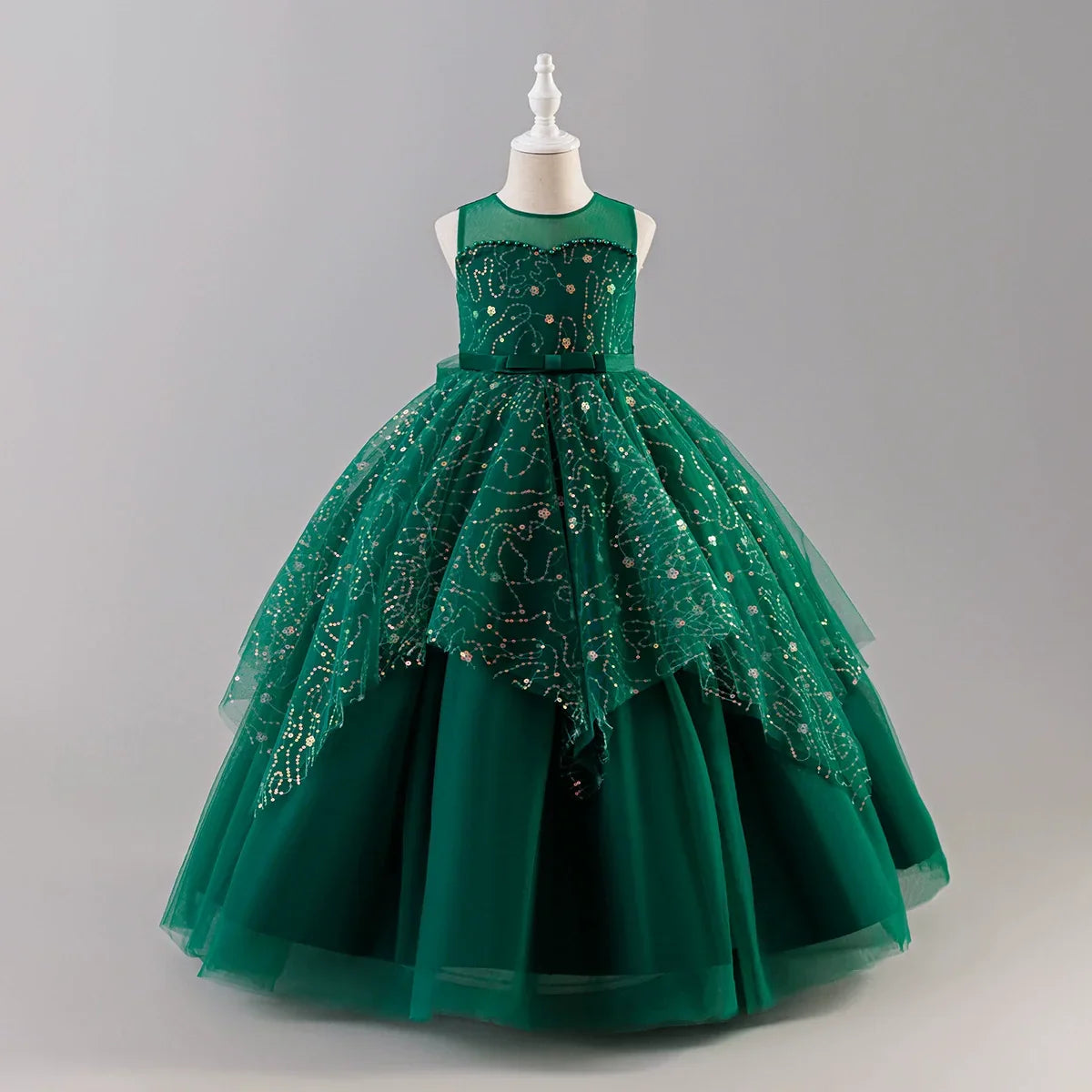 Fashion Children Princess Dress Lace Sleeveless Flower Girl Dresses for Weddings Summer Kids Girls Party Dress 3-15 Years