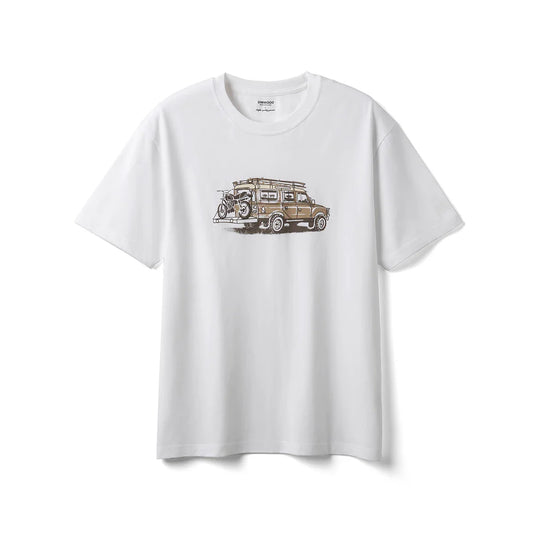 2026 Summer New Oversize 200gsm Coolmax Breathable Moisture Wicking Fabric T-shirts Men Car Print Plus Size Tops