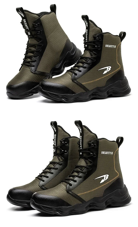 Safety Shoes Men Boots High Top Work Sneakers Steel Toe Cap Anti-smash Puncture-Proof work Boots Indestructible Shoes