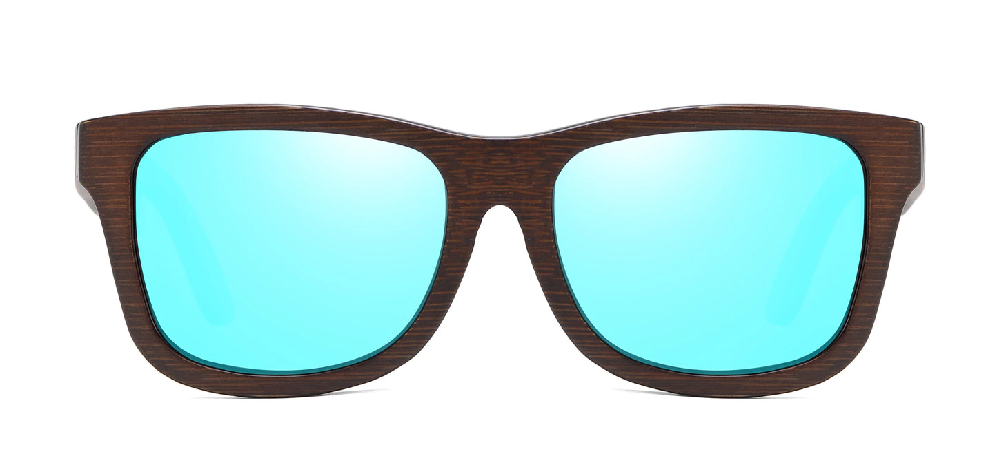 Natural Bamboo Wooden Sunglasses Handmade Polarized Glasses Mirror Coating Lenses Eyewear With Gift Box