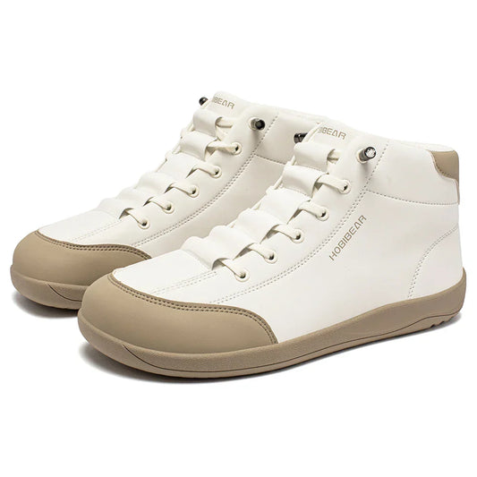 Mid-Top Barefoot Shoes Unisex Wide Toe Minimalist Ankle Boots Artificial Leather Outdoor Non-Slip Sneaker