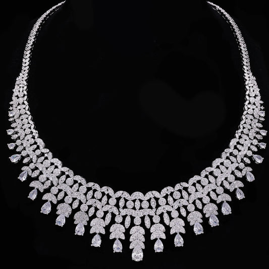 2024 New 4-piece Bride Zirconia Full Set Women's Party Jewelry Set Dubai Nigeria Crystal Wedding Jewelry Set