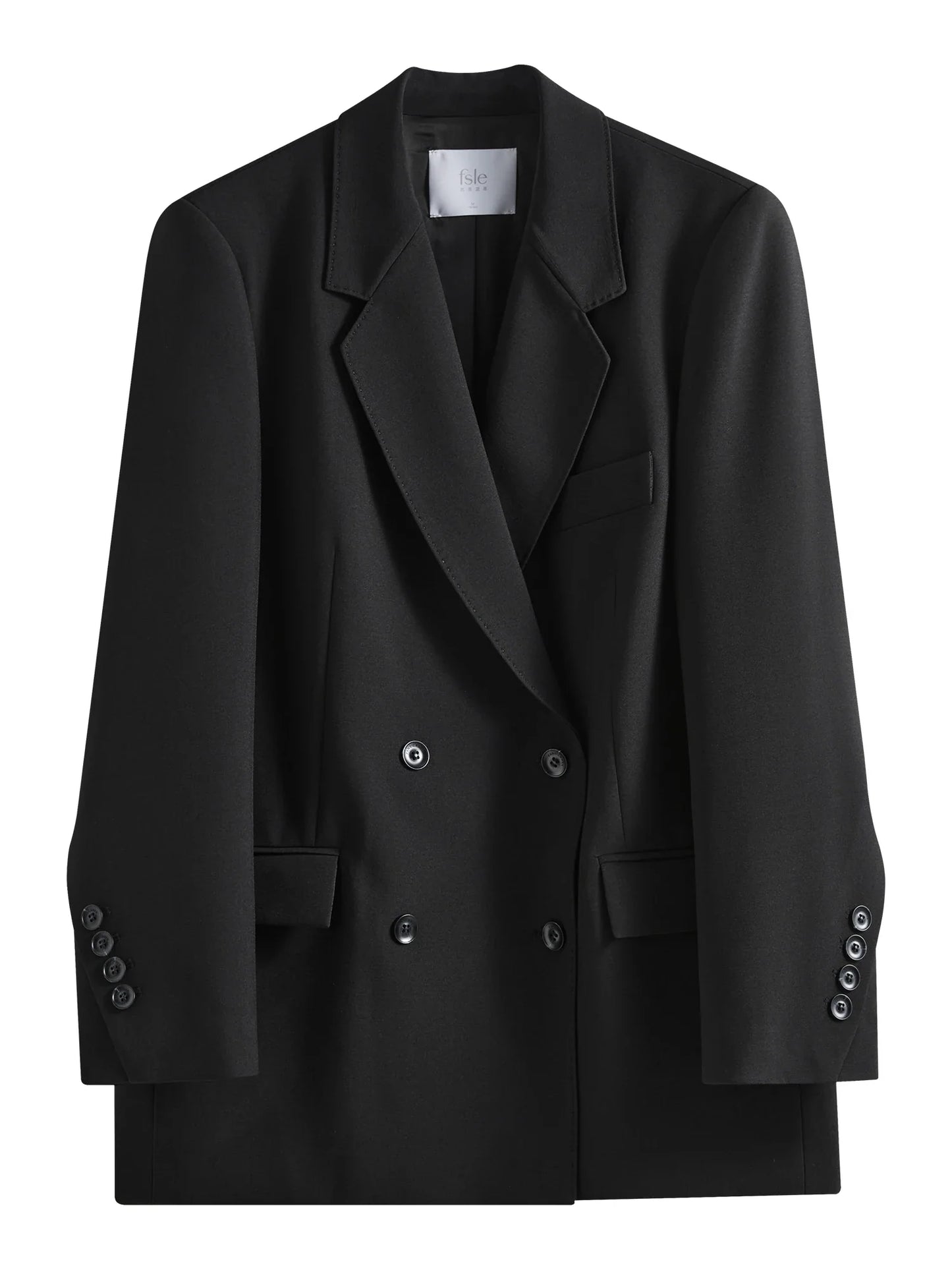 Chic Double-breasted Casual Blazer Jacket for Women Spring 2025 New Style High-end Loose Lazy Style Top 25FS11097
