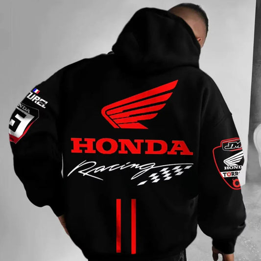 Motorcycle Enthusiast Hoodie Men Women Autumn/Winter Long Sleeved Pullover Motorcycle Honda Printed Sports And Leisure Jacket