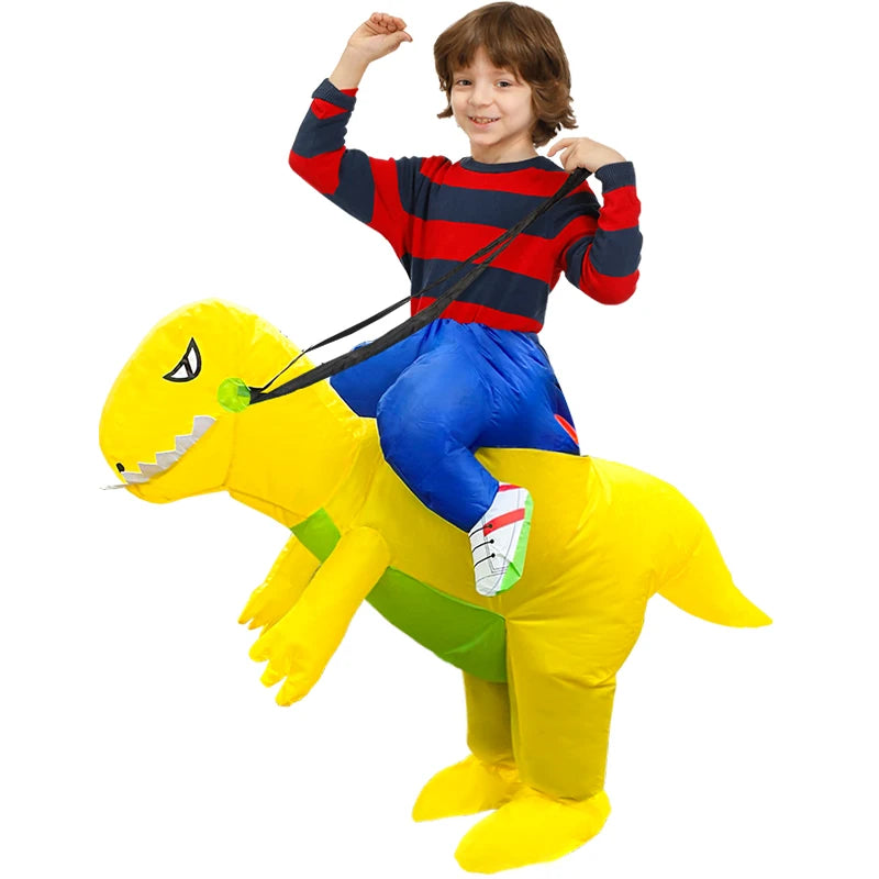 Kids Child Dinosaur Inflatable Costume Unicorn Dress Suits Anime Purim Halloween Party Cosplay Costumes for Boys Girls