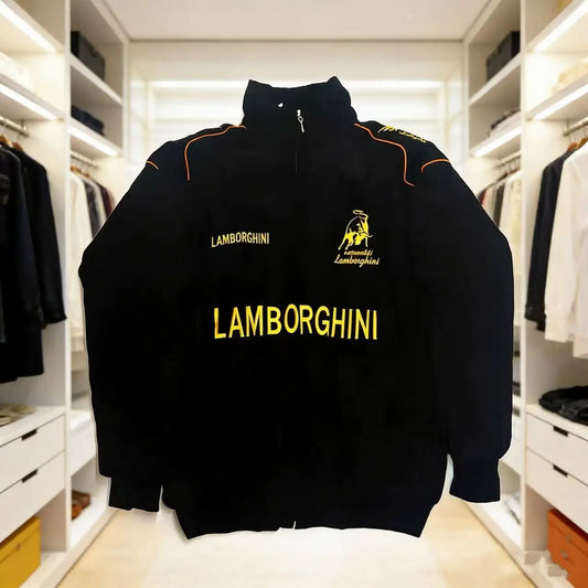 Spring Autumn Thin Racing Embroidered Motorcycle Jacket Cycling Suit Casual Sport Jacket For Lamborghini URUS Huracan Aventador