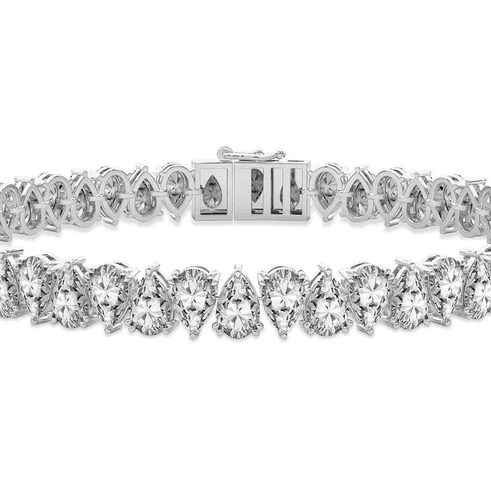 0.35carat Waterdrop Moissanite Tennis Bracelet For Women S925 Silver Pear cut Lab Diamond Engagement Bracelets With Certificate