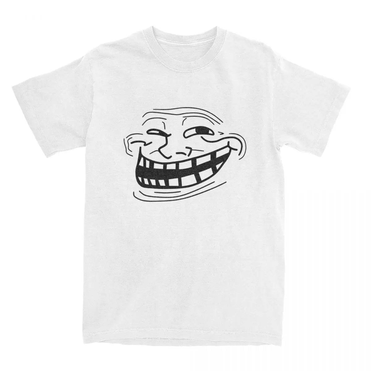 Rage Comic Trollfac T Shirt Funny Anime Hip Hop T-Shirts Short-Sleeved Awesome Tops Summer Pure Cotton Round Neck 6XL Clothes