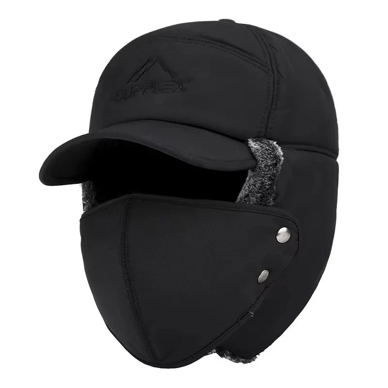 Winter Warm Thickened Artificial Fur Baseball Hat Men's and Women's Skiing Soft Extreme Cold Hat Fishing Hat Outdoor