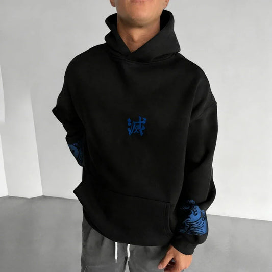 Demon Slayer Men's Hoodie Sweatshirt Giyu Tomioka Anime Spring Autumn Winter Boy Harajuku Long-sleeved Parent-child Outfit