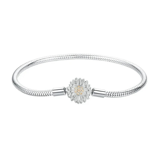 Bracelet chaîne serpent de 3 mm en argent sterling 925 massif original pour femmes et hommes, bracelet à breloques plaqué or blanc, perles de bricolage
