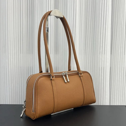 Elegant Versatile Suede Underarm Bags For Women Premium Soft Genuine Leather Shoulder Bag For Office Commute Lady Handbags New