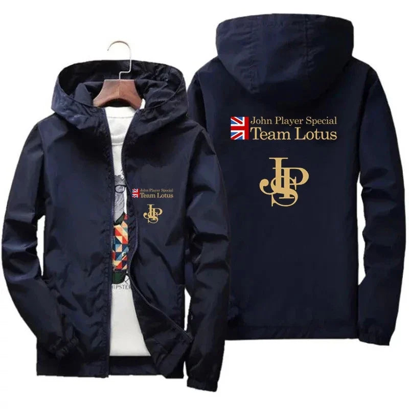 Men's Spring and Autumn JPS Zone Player Special Team Large Size Sportswear Thick Windproof Hooded Zipper Navigation Jacket