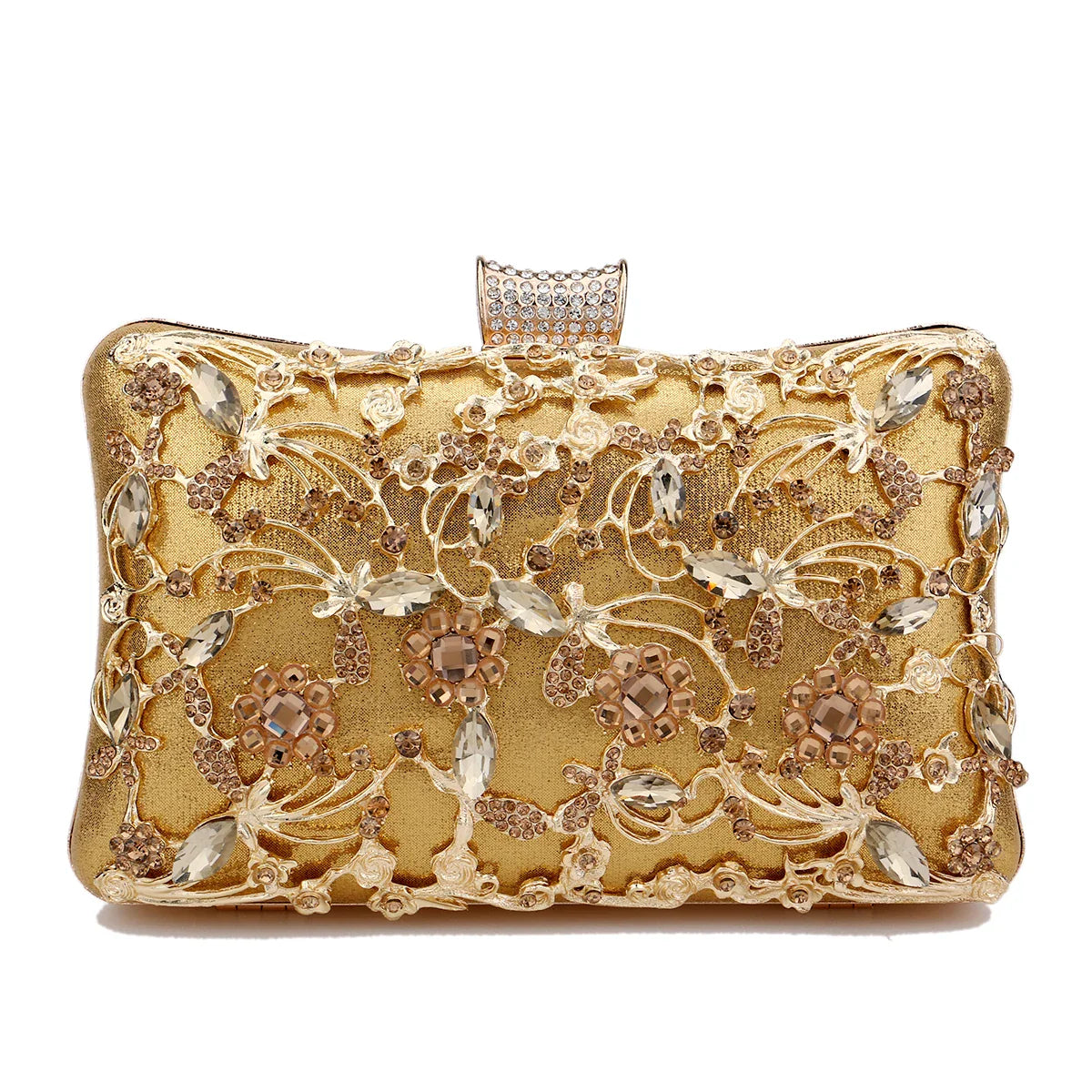 New Arrival Women Day Clutch Hollow Out Style Diamonds Party Evening Bags Pink Mixed Color Wedding Bridal Handbags With Chain