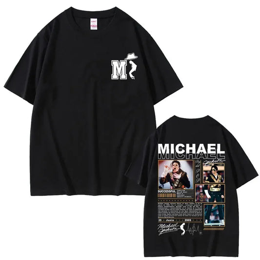 Classic Retro Michael Jackson King of Pop T-shirt Men Women Vintage Gothic Rock T-shirts Men's Hip Hop Punk Oversized T Shirts