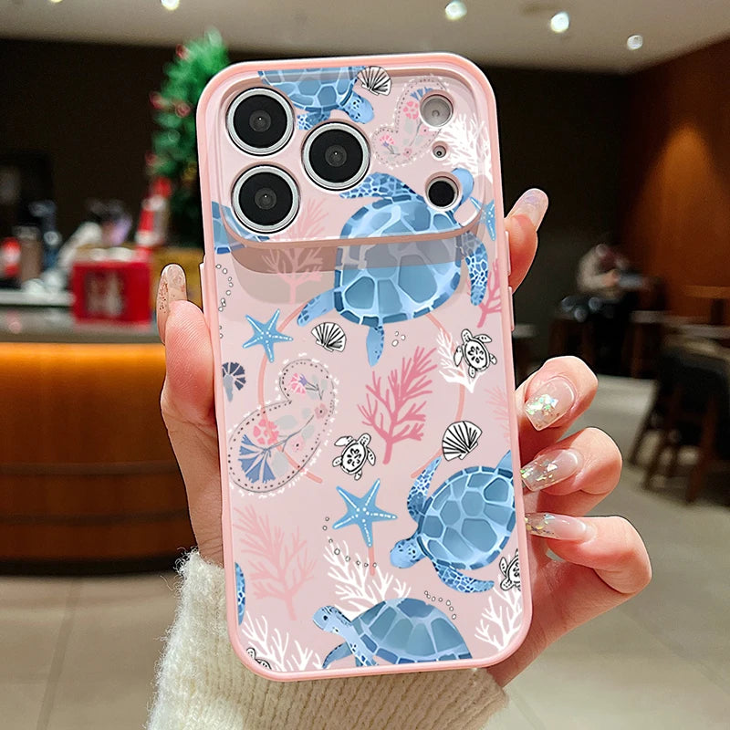 Whale Patterned Magnetic Case For iPhone 17 16 15 14 13 Pro Max For Magsafe Wireless Charge Shockproof Lens Protect Phone Cover