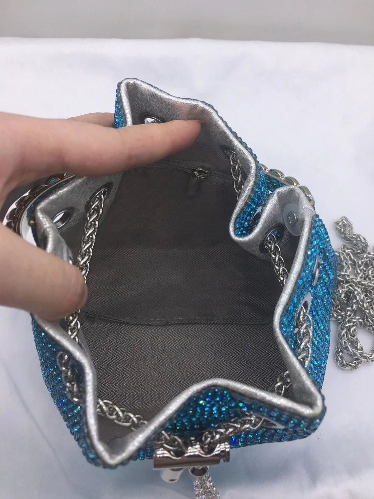 Crystal Shiny Rhinestones Diamond Evening Bag Wedding Party Clutch Purse Luxury Fashion Women Handbag Shoulder Crossbody Bag
