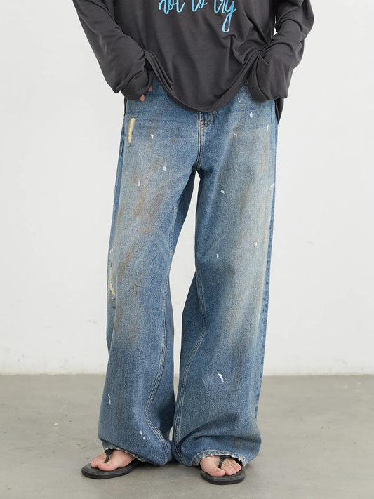 Women Jeans Loose Casual New Retro High Waisted Straight Leg Wide Leg Denim Pants Female Trousers Summer 2025