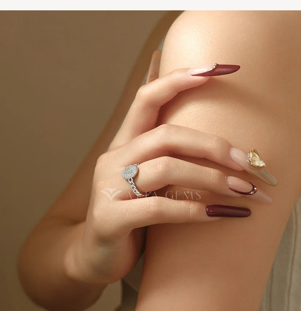 New Original Full Moissanite Rings for Women s925 Sterling Silver Ring Fried Dough Twists Light Luxury Wedding Jewelry
