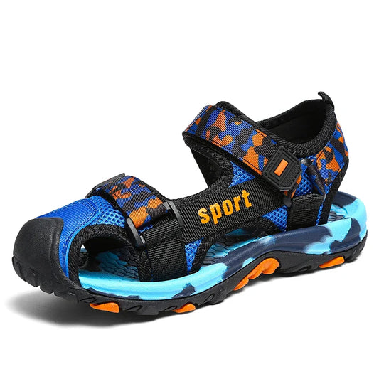 Children's Summer New Sandals Boys Fashion Camouflage Mountaineering Anti slip Sandals Outdoor Leisure Sports Slippers 28-40
