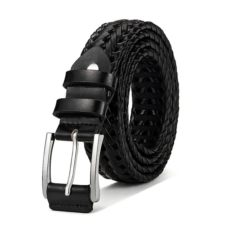 Men's Belt Casual Sports Hollow Woven Waistband Jeans Waistband, Gift for Dad or Boyfriend