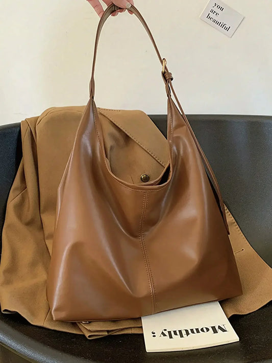 Large Capacity Solid Color Women's Shoulder Bag, Multifunctional Crossbody Bag, Women's Shoulder Tote Bag, Large Capacity Crossbody Tote Bag, Casual Work Bag
