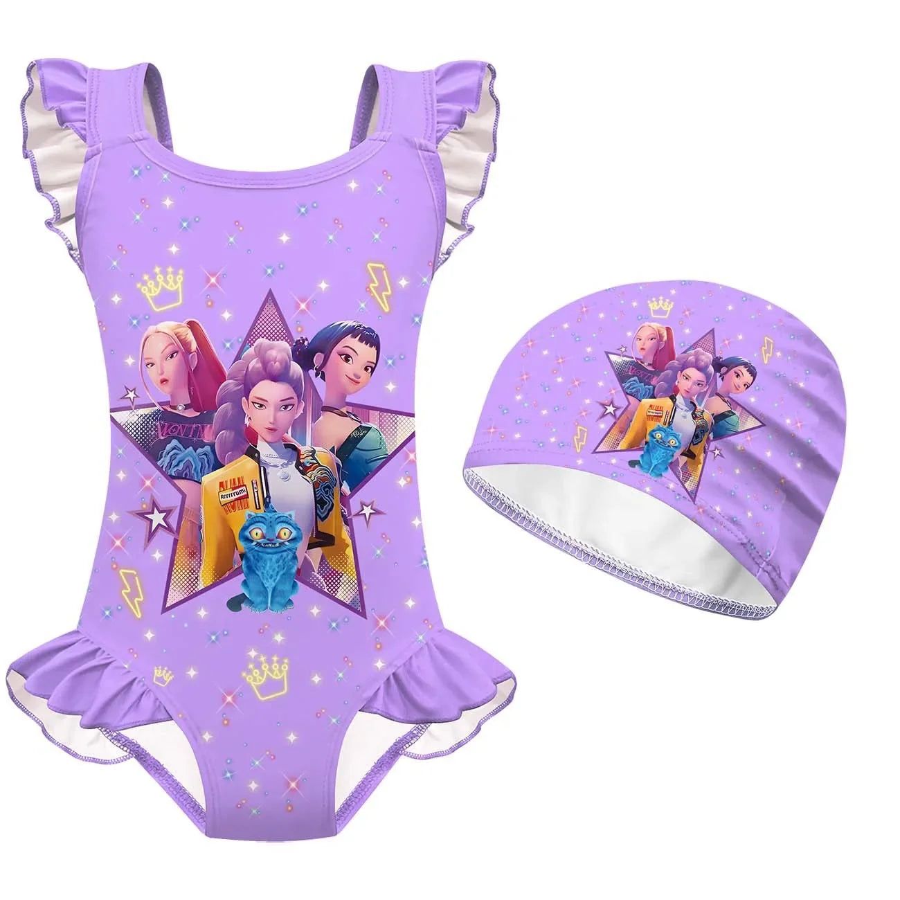 Girls Bathing Suit Little Girls Swimsuit,Kids Kpop Bathing Suits Girls,Toddler Girl Swimsuit,Girls One Piece Swimsuits