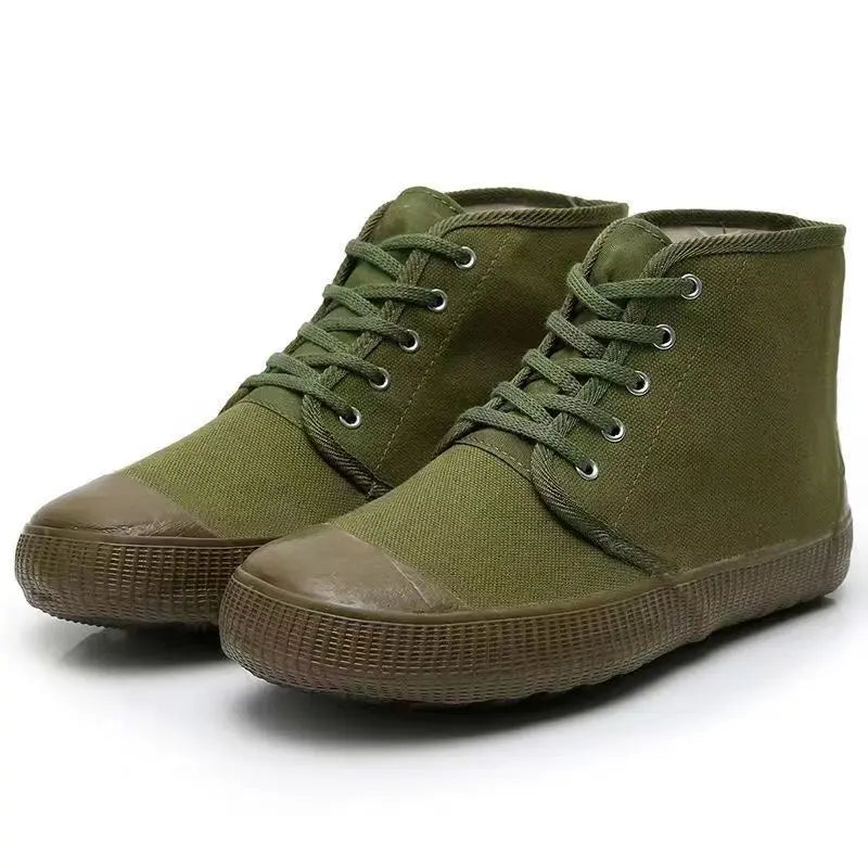35-45 Men Boots Canvas Shoes Spring Autumn High Top Work Safety Ankle Botas Camouflage Non-slip Zapatillas Lace-up Footwear Y13