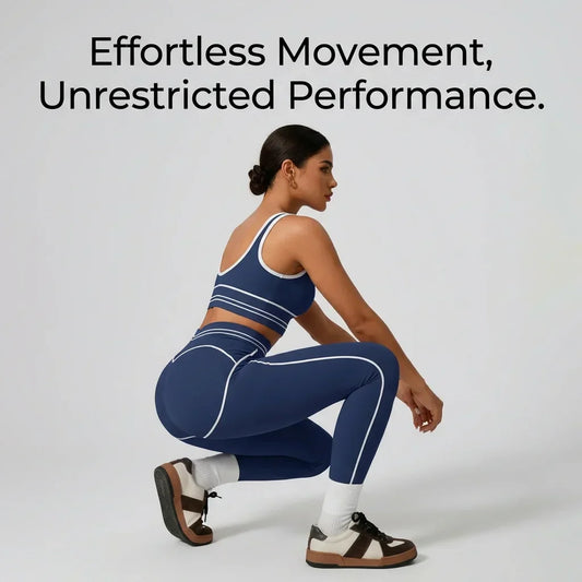 Women's Seamless Yoga Set - Sports Bra & High Waist Leggings Activewear for Gym Workout Fitness Exercise Stretch Athletic Outfit
