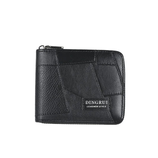 Nouveau portefeuille pour hommes et femmes, long sac à main à glissière unique, patchwork tendance et rétro, porte-monnaie grande capacité, lâche cha