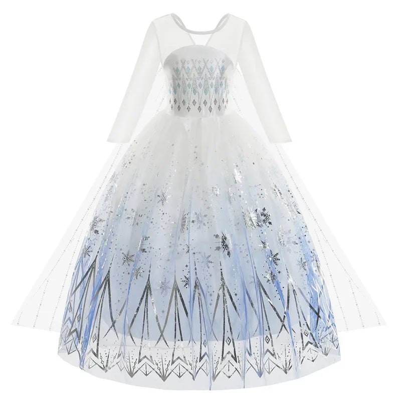 Frozen Snow Queen Elsa Anna Dresses for Girls Costumes Kids Cosplay Princess Children Gowns Clothes Party Dresses Outfits